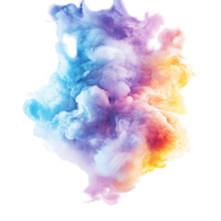 Colorful abstract cloud formation on transparent, showcasing depth and creativity, Abstract Colorful Cloud On transparent background png