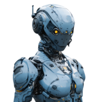 A futuristic AI robot kit displayed prominently on a clean transparent background, showcasing advanced technology and design, First ai kit on transparent background png