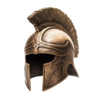 Detailed depiction of a gladiator helmet showcasing craftsmanship on a clean transparent background, gladiator helmet isolated on transparent background png