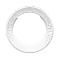 A simple transparent paper plate resting on a plain transparent background for various serving or craft purposes, paper plate on transparent background png