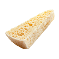 A natural loofah slice placed on a transparent background displays its unique texture and shape clearly, Angled loofah slice isolate on transparent background png