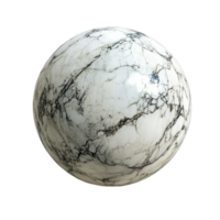 A round marble sphere with intricate patterns isolated against a transparent background, Round Marble Sphere Isolated on transparent background png