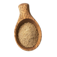Amaranth seeds in a wooden scoop on a transparent background for culinary and health uses, amaranth seeds on wooden scoop transparent background png