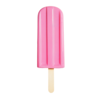 Pink popsicle resting on a clean Transparent background ready to be enjoyed on a warm day, Pink popsicle isolated on a background png
