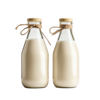 Milk bottles isolated on a Transparent background displaying natural freshness and simplicity, milk bottles isolated on background png