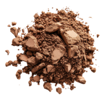 Cocoa powder scattered on a clean Transparent background showcasing its rich texture and color, Cocoa powder isolated on background png