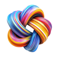 Colorful abstract design featuring a vibrant knot on a clean Transparent background, colorful abstract design a knot, background png