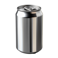 Metallic can with key opener stands out on a Transparent background showcasing simplicity in design and functionality, Metallic can with a key opener isolated on background png
