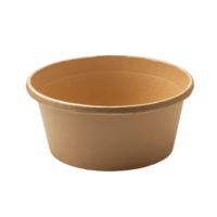Simple paper bowl isolated with a clean Transparent background for versatile culinary uses, paper bowl isolated on background png