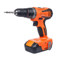 Cordless drill with twist bit for efficient DIY projects in home improvement tasks, Cordless drill with twist bit isolated on white png