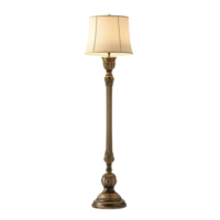 Candlestick floor lamp with elegant design and soft shade isolated on a white background, Candlestick Floor Lamp isolated on white background or white backgroud png