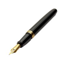 Elegant fountain pen resting on a clean white background showcasing craftsmanship and design, Fountain Pen isolated on white background png