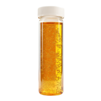 Honey stored in a transparent plastic tube on a white background for display and analysis, honey in plastic tubeisolated on white background png