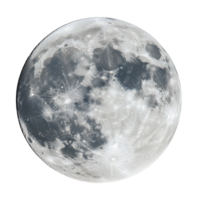 A mesmerizing close-up of a full moon, Isolated on transparent Background png