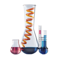 Colorful Flask Filled With Liquid Isolated on Transparent Background png