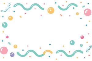 Festive with Wavy Lines, Confetti Circles on a Clean White Background vector