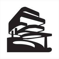 An abstract architecture with a thick outline silhouette vector