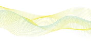 Soft Abstract Wave Lines in Yellow and Green Tones vector