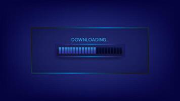 Technology digital loading bar hi tech design on dark blue background vector