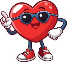 A heart with a smile vector