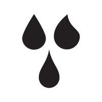 A black and white image of three drops of water vector