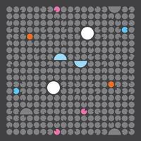 A colorful pattern on a gray background vector