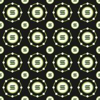 A seamless pattern with green and black circles vector