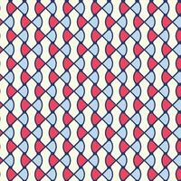 A red and blue pattern with a curved design vector