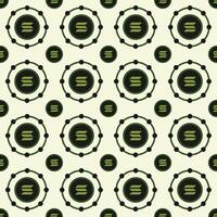A pattern with green and black circles vector