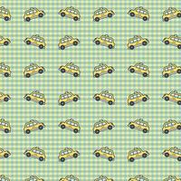 A pattern with yellow cars on it vector
