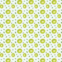 Seamless pattern with kiwi fruit on a blue background vector