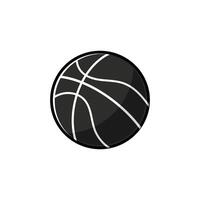 black outline basketball ball icon vector