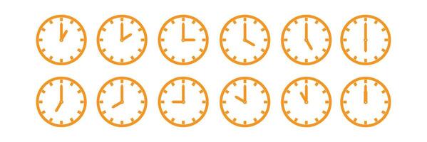 clock icon. clock icon in different timer sign icon. vector