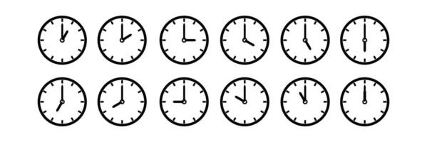 wall clock icon. clock icon in different timer sign icon. vector
