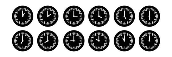 wall clock icon. clock icon in different Schedule timer sign icon. vector