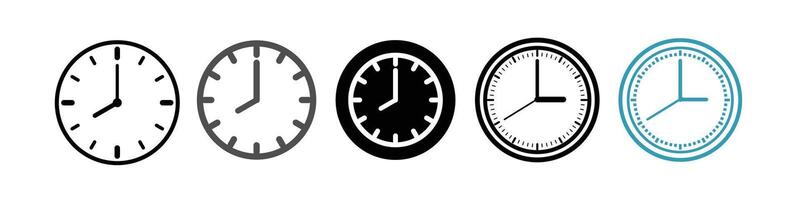 different type of clock icon, watch icon .time icon vector