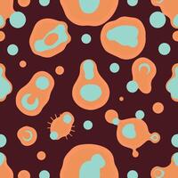 A pattern with many different shapes and colors vector