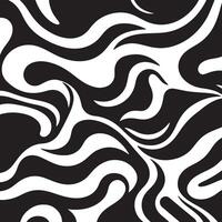 A black and white abstract pattern with wavy lines vector