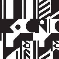 A black and white image of a geometric pattern vector