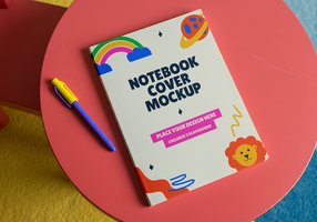 notebook playground branding mockup psd