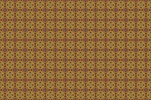 A patterned fabric with a yellow and brown background vector
