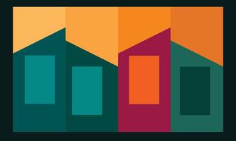House Design Element Featuring Modern Structure Minimal Lines and Contemporary Visual Appeal vector