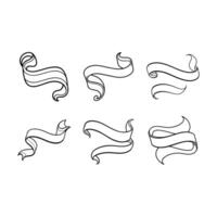 High-Quality Wavy Scroll Ribbon Graphic for Print - Downloadable Design vector