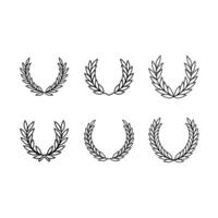 Elegant valor laurel ornament graphic design for printing or digital use on stock platforms. vector
