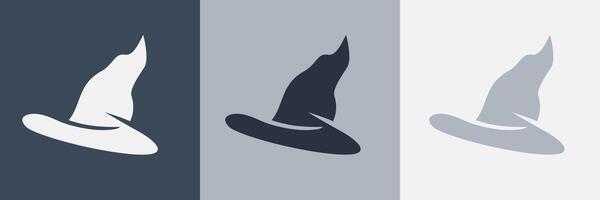 Set of hacker hats icon. Programmer white, gray and black cap. Cyber attack, secret virus vector