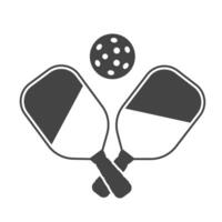 Pickleball Crossed Racket and Ball icon vector