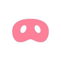 Pink Piggy nose icon on white background vector