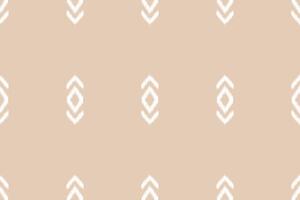 Motif ethnic with pattern brown cream background with ethnic style ikat fabric. vector