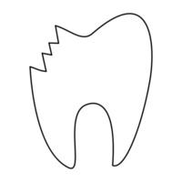 Tooth Isolated on white background vector