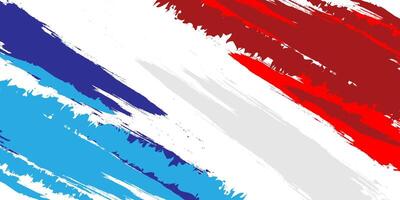 Dynamic blue red and white abstract grunge texture background for sport with brush stroke and halftone effect vector